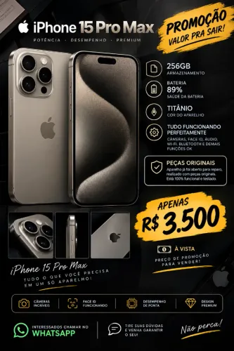 15 PRO MAX PROMOÇÃO