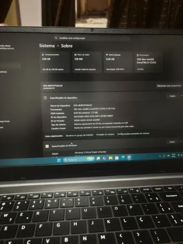 Samsung Galaxy Book2 i5 8GB SSD 256GB + Nota Fiscal e Caixa