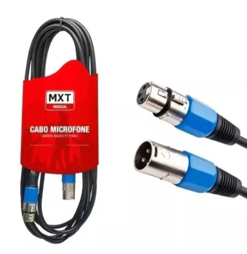 Cabo MXT Para Microfone Balanceado DMX  XLR Canon - Novo