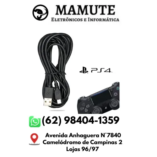 Cabo Carregador Controle Ps4 Playstation 4 Com Filtro V8 Usb