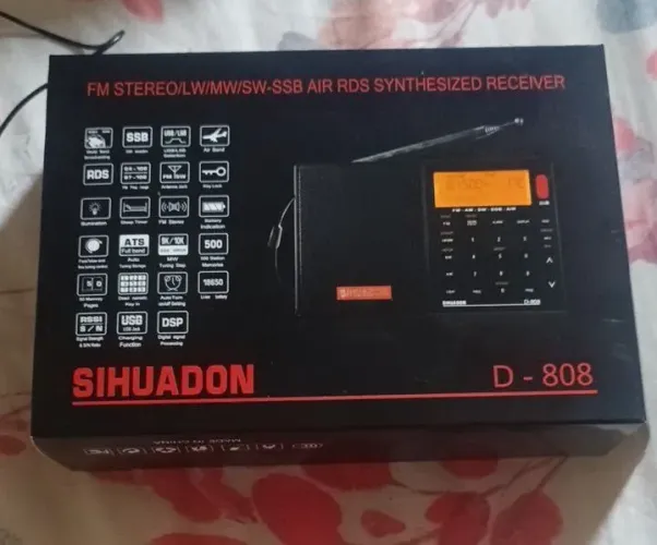 Rádio HF Sihuadon D808 ( Tecsun Sony Choyong Malachite XHDATA )