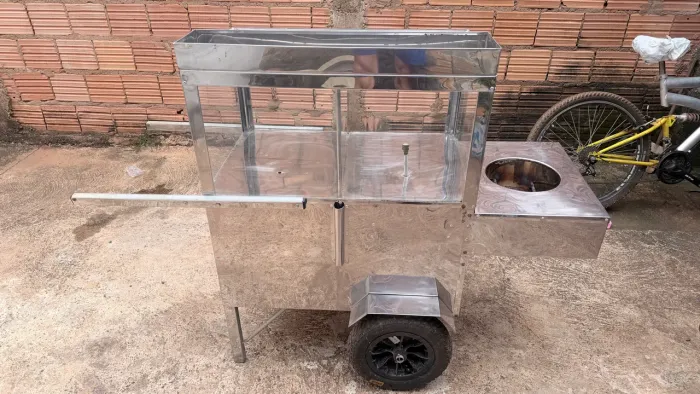 CARRINHO DE PIPOCA INOX 