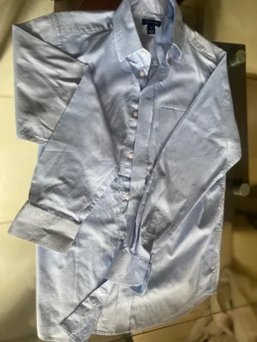 Camisa Social Tommy Hilfinger azul Tamanho 14