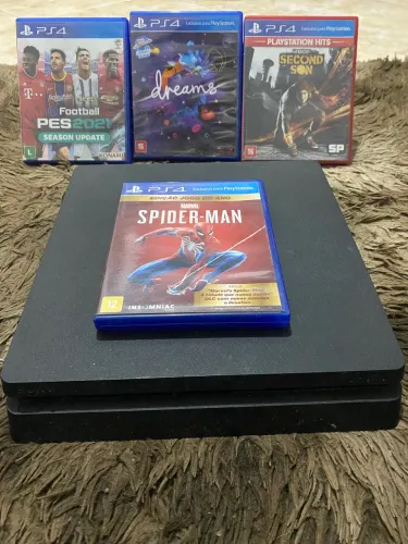 PS4 Slim + Homem Aranha | Sem controle