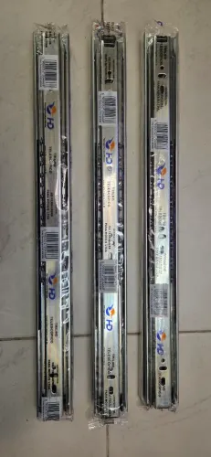 Kit 3 unidades de Corrediça Gaveta Trilho Telescópio H42 para 35kg 450mm