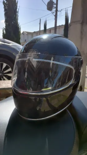 Capacete Urban Cafe Racer Black Edition com Viseira Cristal e Fumê - Retrô NBR - 56