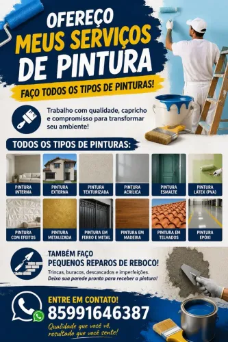 Ofereço serviço de pintura