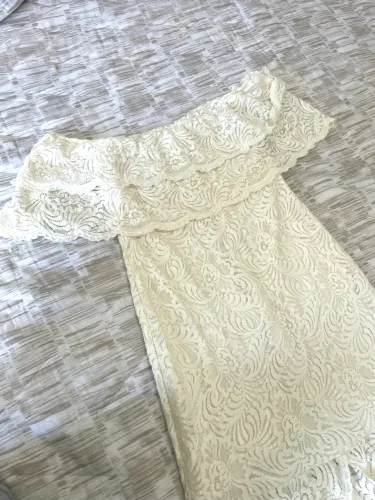 Vestido branco de renda longo JOY 42