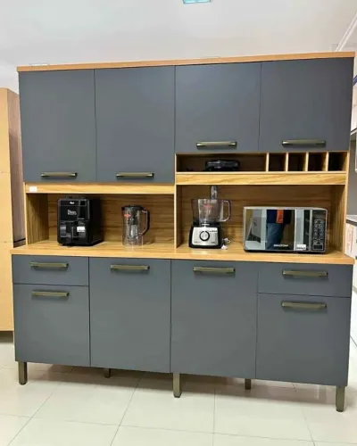 COZINHA CABERNET GIGANTE CARVALHO/GRAFITE 100% MDF - EM PROMOÇÃO 