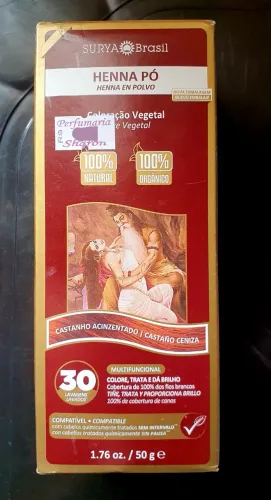 Henna em pó - Castanho acinzentado