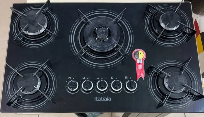 Fogão cooktop 5 bocas acendimento automático seminovo itatiaia 