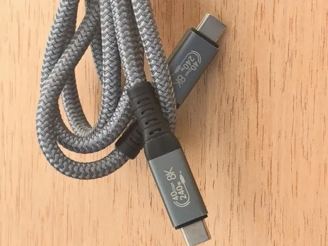 Cabo Usb-c Thunderbolt 4 100cm 8k@60hz 240w - Hi-prime Cinza