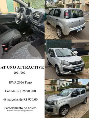Fiat Uno Attractive 1.0 EVO Fire Flex 8V 5P 2021