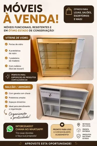 Vende-se móveis para loja!