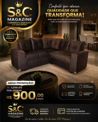 Promoção sofá de canto