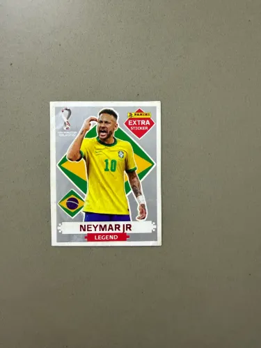 Figurinha Extra Legends Neymar PRATA Copa 2022