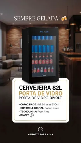CERVEJEIRA PORTA DE VIDEO 82L