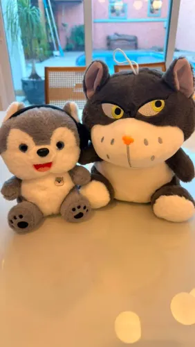 Kit gato Lúcifer Cinderela e cachorro de fone 
