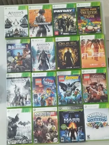 Jogos de Xbox 360 originais.