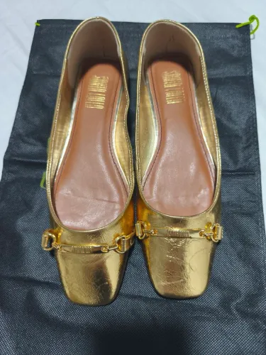 Sapatilha Santa Lolla Dourada N36 forma grande - Calça 37