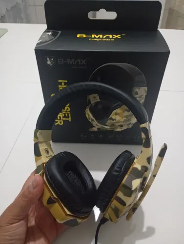 Fone De Ouvido Headset Gamer Led P/ Celular Pc Ps4 Camuflado