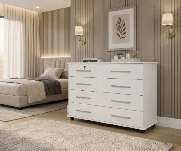 NOVA Cômoda Jade Branco!