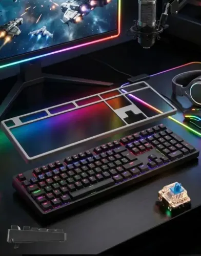 Teclado Mecânico Gamer Rgb Português Brasil