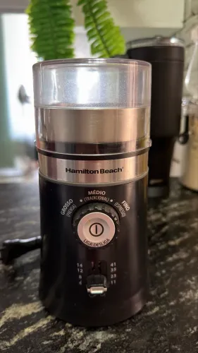 Hamilton Beach - Moedor de Café Ajustável, 220v, Preto
