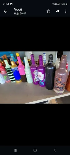 Garrafas decorativa novas 115 unidades