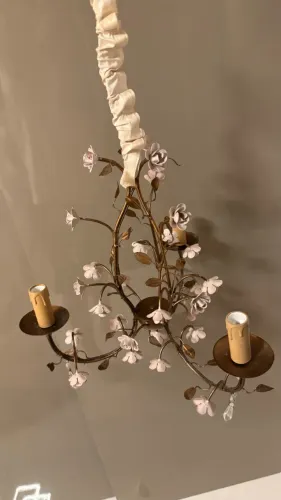 luminária  Floral para teto Menina cobre