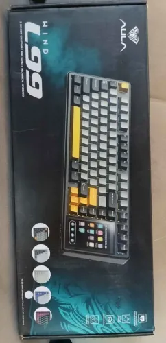Teclado Mecanico Aula L99 Wind Sem Fio Gasket RGB Roxo