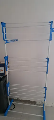 Varal retrátil de chão vertical retrátil 3 andares