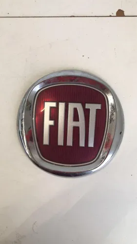 Emblema Fiat Original Cromado Vermelho - Tampa Traseira/Grade