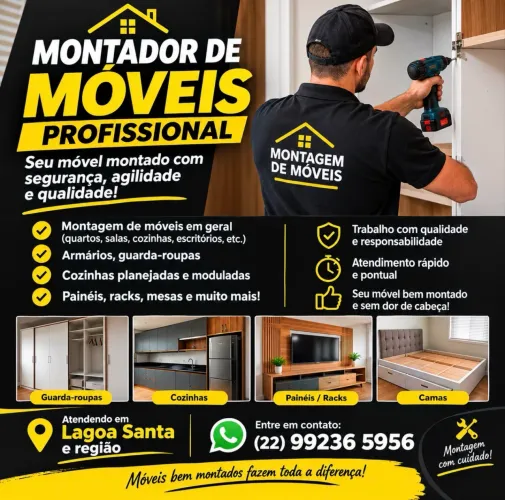 MONTADOR DE MÓVEIS EM LAGOA SANTA E REGIÃO 