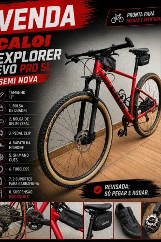 Caloi Explorer Evo pro SL - Semi Nova