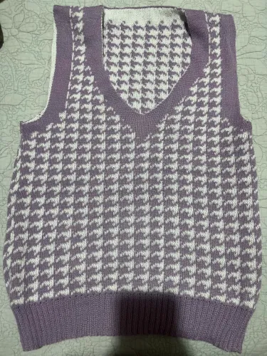 colete tricot roxo