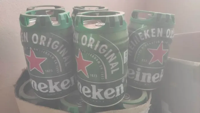 Barril chop de cerveja vazio Heineken 5L lustre vaso lixeira artesanato caixa de som