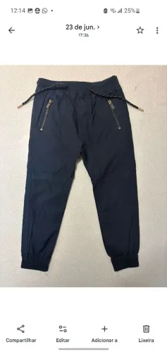 Calça Corta-vento menino - Tam: 3 anos.