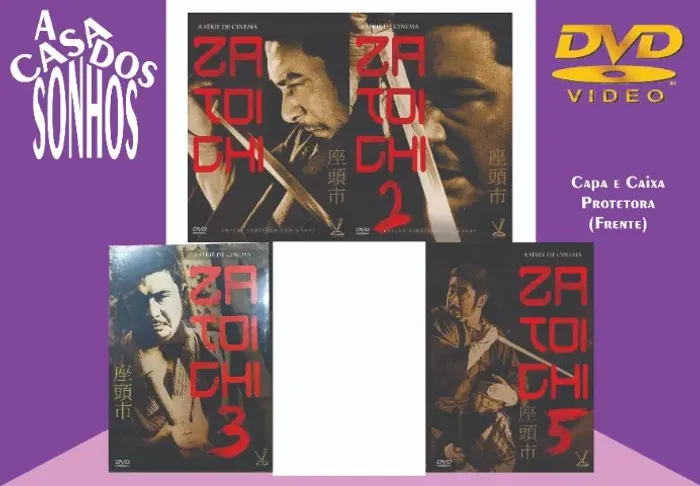Lote Box DVD Zatoichi - 4 Temporadas - 8 Discos