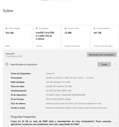 PC GAMER E MULTITAREFAS A VENDA