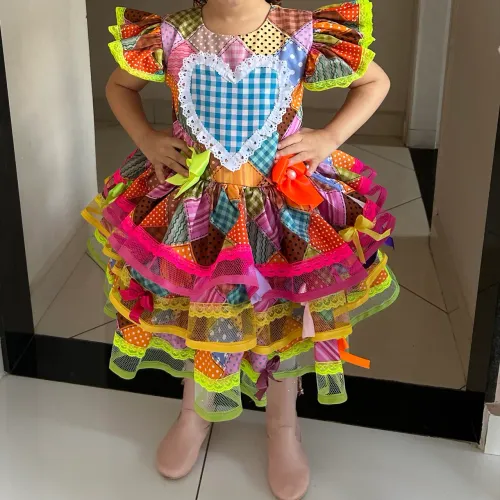 Vestido infantil - festa da roça / festa junina