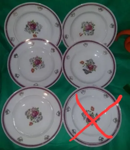 Jogo de pratos de porcelana Mauá