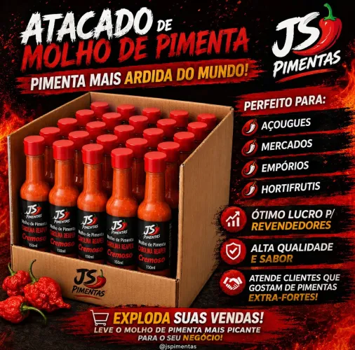 Molho de pimentano atacado faça parte do grupo js pimentas