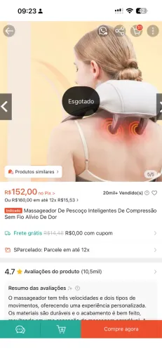 Massageador de pescoço sem fio