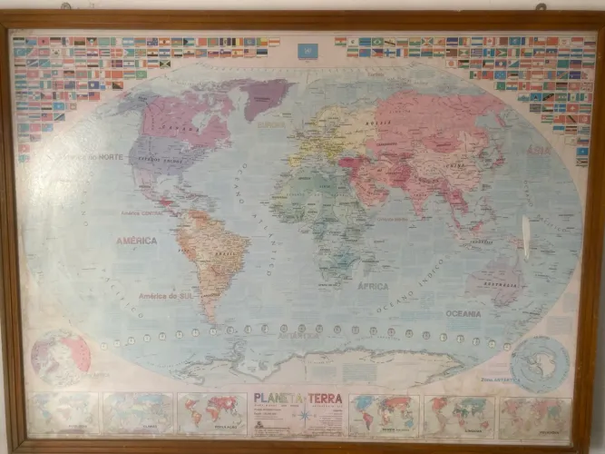 Quadro mapa mundi