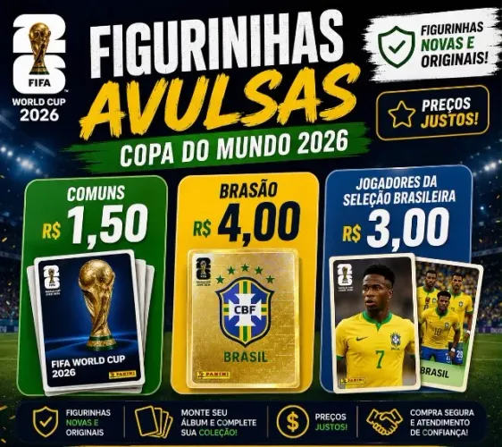Figurinhas avulsas copa do mundo 2026
