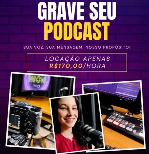 Estúdio Neon BH, gravação de Podcasts, Cursos e muito mais!