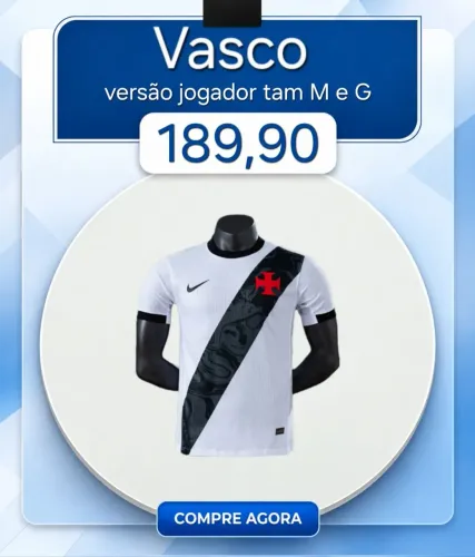 Camisa Vasco versao jogador - M e G