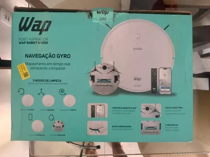 Robô Aspirador WAP W1000 Wi-Fi Alexa e Google | Estado de Novo | Na Caixa