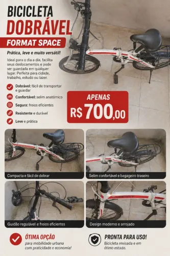 Bicicleta dobrável format